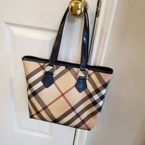 Burberry Supernova Check Tote Shoulder Bag Auth